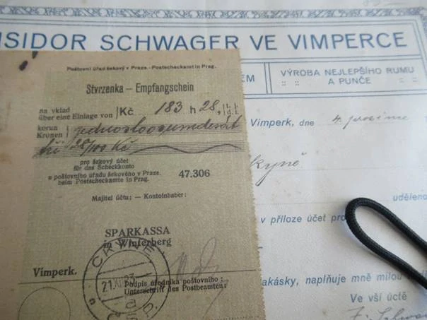 Vimperk - Isidor Schwager - Výroba nejlepšího rumu a punče - 1923