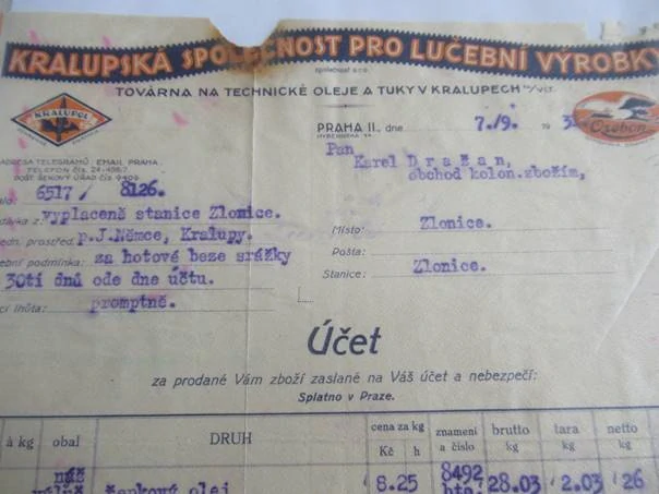 Praha II. - Kralupská společnost pro lučební výrobky - Továrna na technické oleje a tuky - 1931