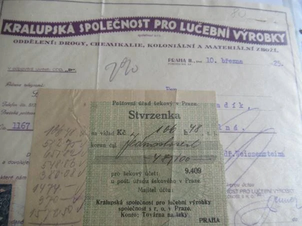 Praha II. - Kralupská společnost pro lučební výrobky - Drogy, chemikálie, koloniální a meteriální zboží - 1925