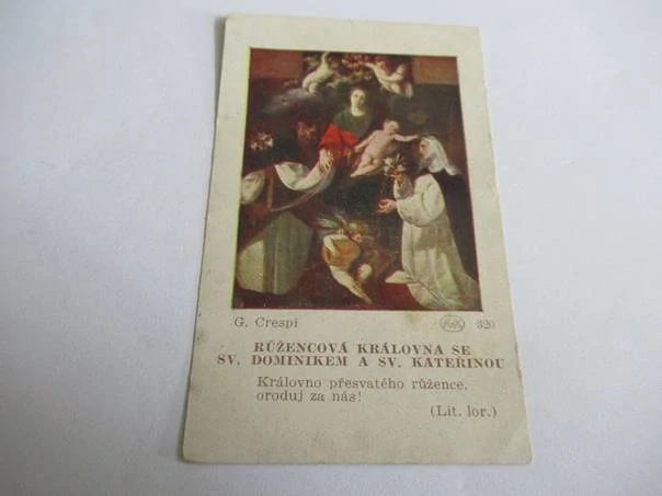 Růžencová Královna se Sv. Dominikem a Sv. Kateřinou - Dr. Mořic Pícha, Hradec Králové