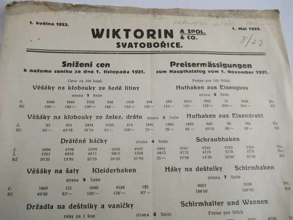 Svatobořice - Wiktorin a spol - reklamní leták