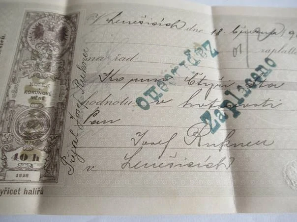 Lenešice - Směnka - 1901