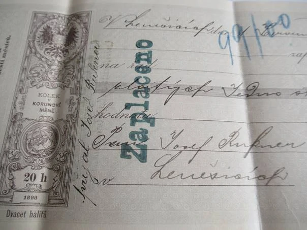Lenešice - Směnka - 1899