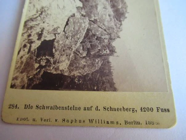 Polsko, Wölfelsgrund - Vlašťovčí kameny na hoře Sněžník -  Foto Sophus Williams  - cca 10,5 x 6,5 cm