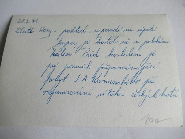 Zlaté Hory - 1971 - cca 12,5 x 9 cm