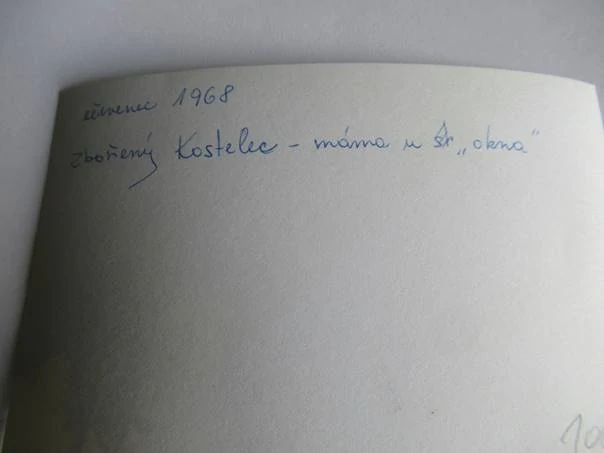 Kostelec - 1968 - cca 12,5 x 9 cm