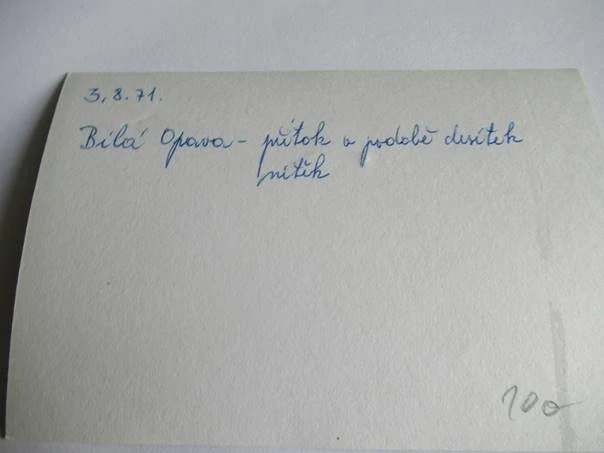 Bílá Opava - 1971 - cca 12,5 x 9 cm