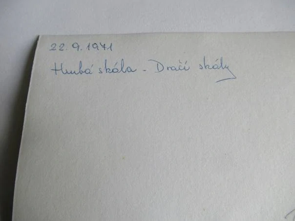 Hluboká skála - Dračí skály - 1971 - cca 12,5 x 9 cm