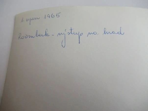 Rožmberk - 1965 - cca 12,5 x 9 cm