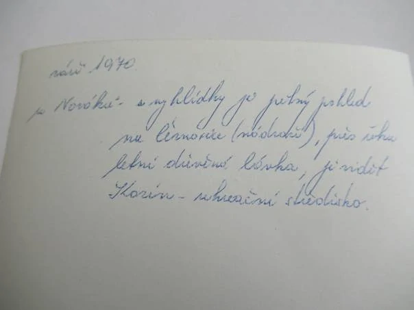  Pohled na Černovice - 1970 - cca 12,5 x 9 cm