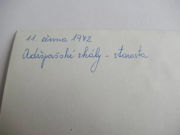 Adršpašské skály - 1972 - cca 12,5 x 9 cm