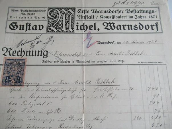 Varnsdorf -  Pohřební ústav - 1920