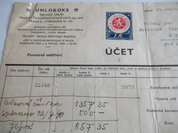 Praha - Uhlokoks - Ochod s uhlím - 1940