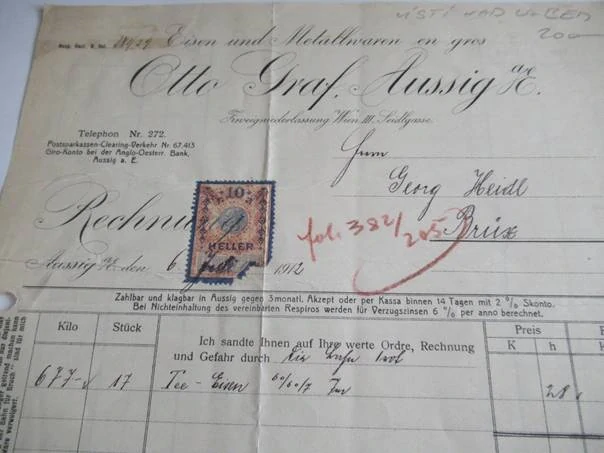 Ústí nad Labem - Otto Graf - Velkoobchod se železářstvím a kovovým zbožím - 1929