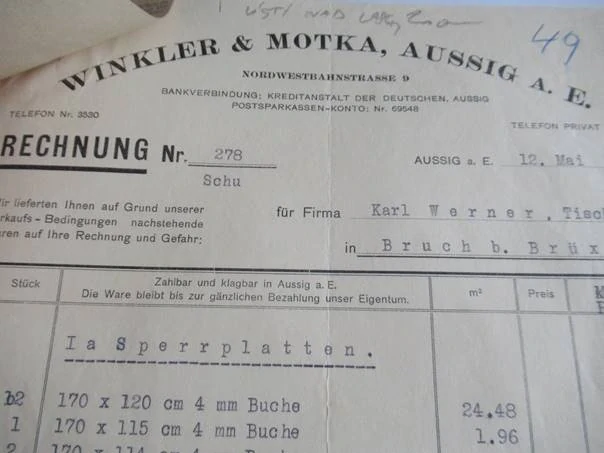 Ústí nad Labem - Winkler & Motka - 1939