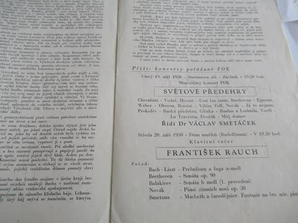 Praha - dům umělců - Program - 1950