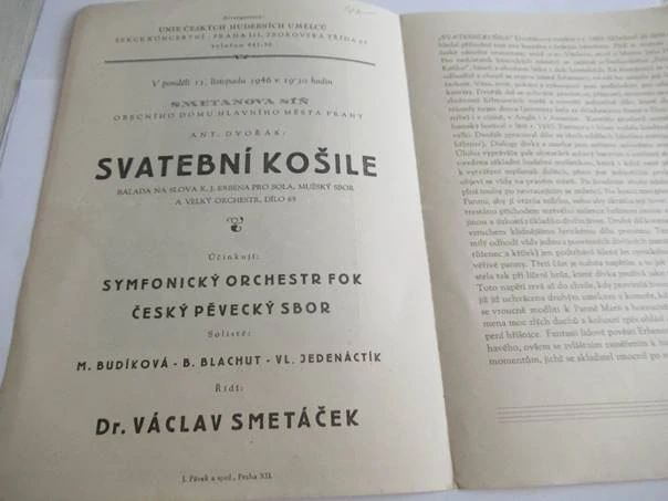 Praha - Smetan. Síň - Program - 1946