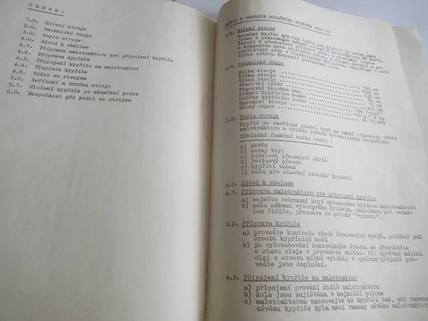 Prostějov - Rotační Kypřič Akr - 122 - Návod