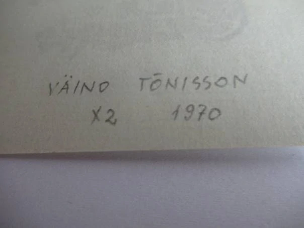 Signované exlibris Väino Tõnisson, 15 × 10,5 cm – Motiv růže pro Maie Randla (Estonsko)