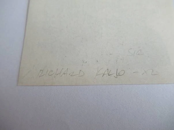 Signované exlibris Richard Kaljo, 9,5 × 6 cm – Pro významného estonského karikaturistu H. Valka (1971)