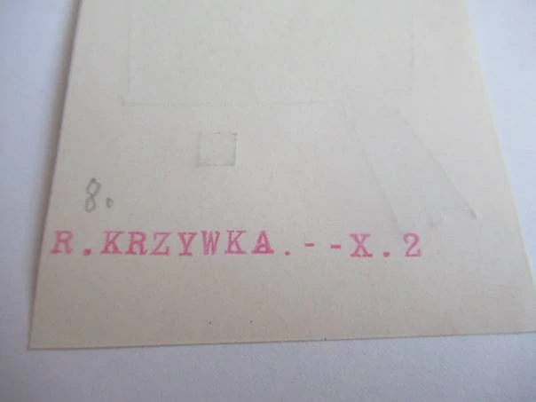Vesmírné exlibris Dr. S. Aulicha – Twardowski | R. Krzywka, signovaný dřevoryt, rozměr 8,5x6 cm