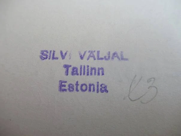 Originální Linoryt Exlibris Elisabeth – Motiv Sova a Ježek – Silvi Väljal 1967 (14,5 x 10 cm)