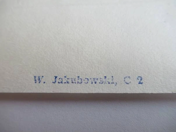 Originální Mědirytina Exlibris Věra Krupková – Motiv Stylizovaný kmen s listy a číslované vydání – Wojciech Jakubowski (12,5 x 8 cm)