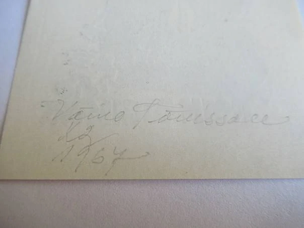 Exlibris – pro Reina Arumaa – Voldemar Tönisson – (reprint/novotisk 1967), X2 (dřevoryt) se signaturou, motiv historické lodi s námořníky – 9 x 7,5 cm