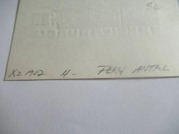 Exlibris Dr. Krier Rudolf – Antal Fery, 1987 – originální dřevořez X2, motiv tří panovníků, 15x10 cm