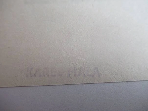 Exlibris K. Fiala – Karel Fiala, cca 1930 – originální autorský linoryt X3, motiv kohouta u vesnického stavení, grafický list 22x14,5 cm, exlibris 14,5x9,5 cm