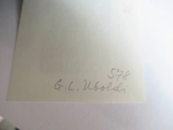 Exlibris – Ing. Gianni Mantero – Gian Luigi Uboldi – Ženský akt u okna – 13×7 cm – dřevoryt