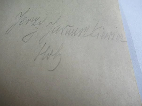 Exlibris – Adama Młodzianowskiego – Jerzy Jarmuszkiewicz – Dvě propletené postavy – 12,5×8,5 cm – zinkografie (cynkografia)