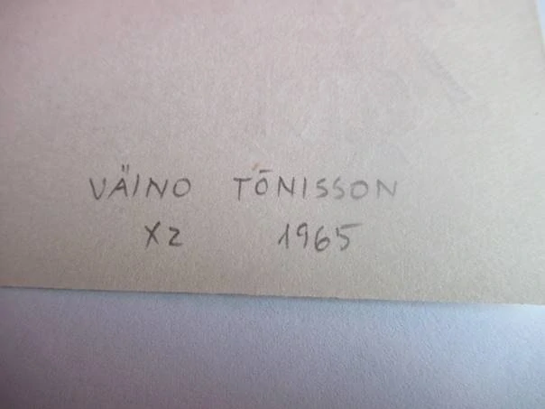 Exlibris – Kolmeol Läänlan – Väino Tõnisson – Skákající srnec s hvězdami – 11,5×8 cm – dřevoryt (X2)