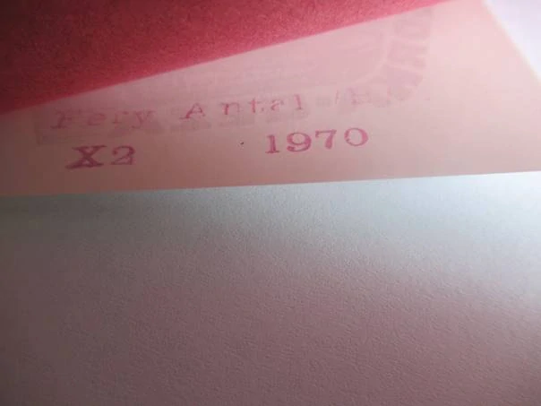 Exlibris – Gorka Géza – Fery Antal – Abstraktní geometrická kompozice – 7,5×8 cm – dřevoryt (X2)