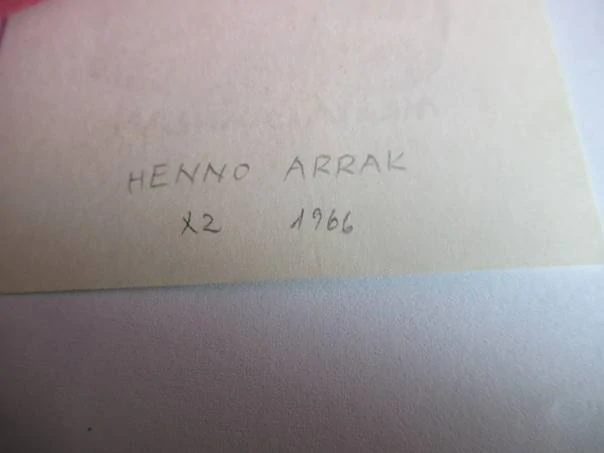 Exlibris – Meeta Läänlan – Henno Arrak – Sedící ženský akt v zamyšlení – 9×7 cm – dřevoryt (X2)