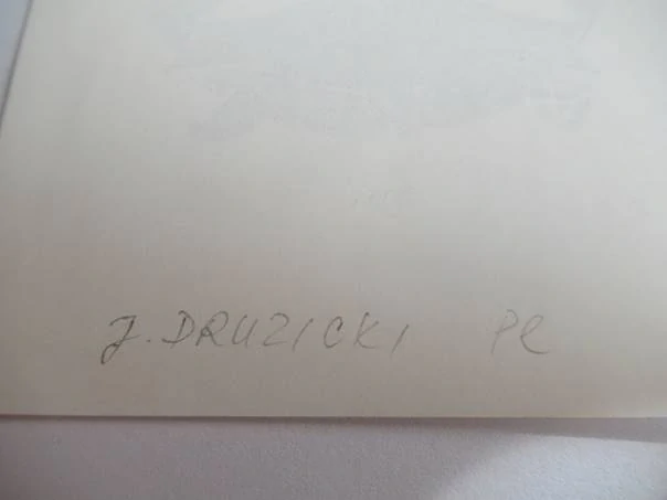 Exlibris – Agathy Heeren – Jerzy Drużycki – Don Quichote – 14×9 cm – dřevoryt (X2)