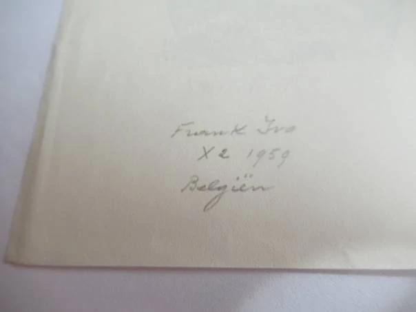 Exlibris – Emile Noterdaem – Frank-Ivo van Damme – motiv: Ženský akt na letící labuti – 15×10,5 cm – dřevoryt (X2)
