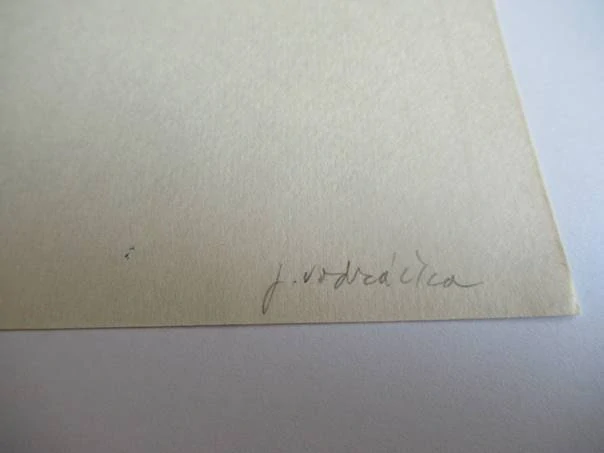 Exlibris – J. V. – Jaroslav Vodrážka – motiv: Ukřižovaný Kristus, Jan Hus a král Václav IV. – 15×10 cm – lithografie – 1941