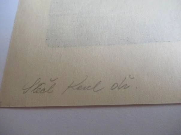 Z knih Jaroslava Hese – Karel Štěch – motiv: Hrad Zvíkov nad vodní hladinou s českým lvem – 13,5×10,5 cm – dřevoryt (X2) – 1943