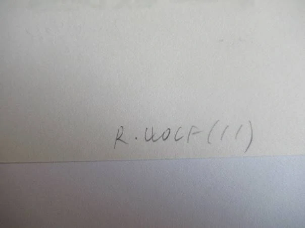 Exlibris – Valentina – R. Wolf – motiv: Expresivní karnevalová a námořní kompozice z Viareggia s polonahou ženou a klaunem ve vlnách – rozměry 14,5×10,5 cm – linoryt / dřevoryt – rok 1968