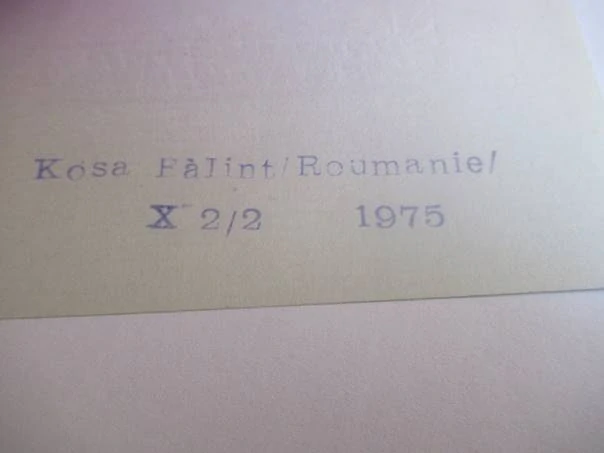 Exlibris – Dr. Demeter Ungváry Julianna – Kósa Bálint – Motýl v rozkvetlé louce – barevný dřevoryt, podkladový papír 20,5×14 cm