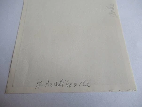 Exlibris – Muzeum Śląskie – Maria Pawlikowska – Výroční secesní florální kompozice – původní linoryt / dřevoryt, 12×8,5 cm
