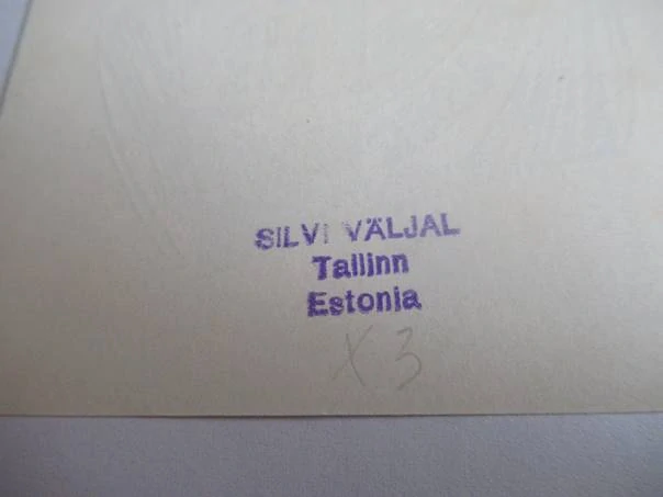 Exlibris – Leho Klaser – Silvi Väljal – Estonsko, 1966 – původní linoryt (X3) – 9×8,5 cm