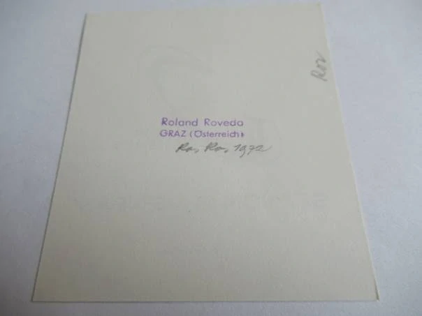 Exlibris – Semion G. Ivensky – Roland Roveda – Graz (Rakousko), 1972 – původní zinkografické klišé – 8×7 cm