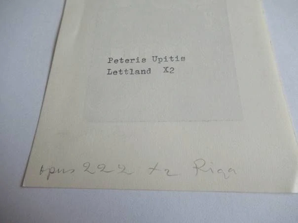 Exlibris – 14. Internationale Ex Libris Kongres Helsingør – Pēteris Upītis – Lotyšsko / Dánsko, 1972 – původní dřevoryt (X2) – 13,5×10 cm