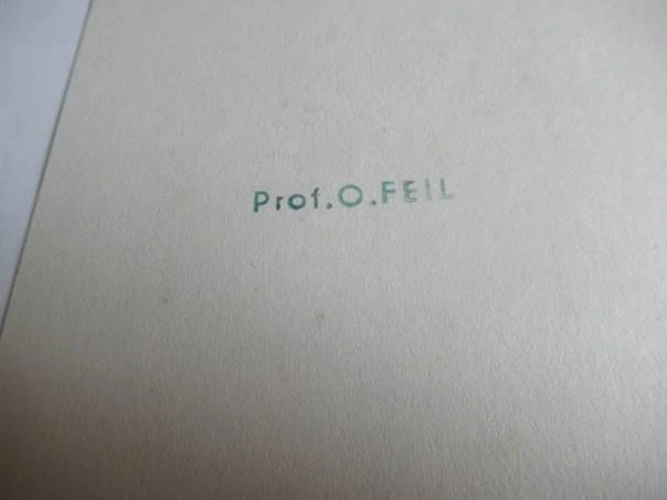 Původní sběratelská novoročenka Gelukkig 1971 Nelly Kops & Henk J. de Swart – autor Prof. Otto Feil, ručně kolorovaný linoryt (14 × 10 cm)