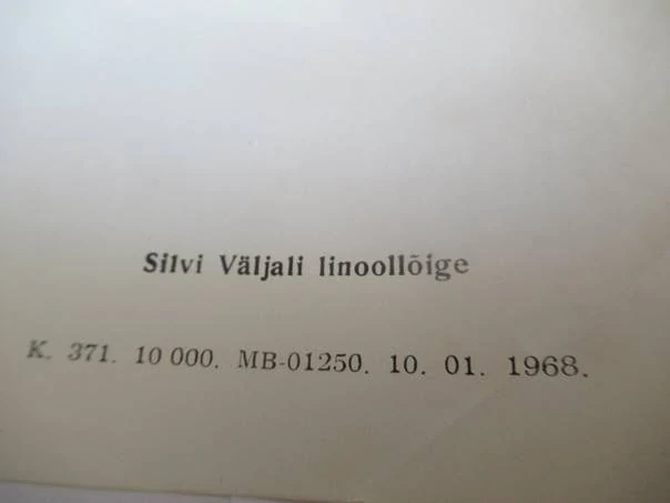 Volná grafika s portrétem Johannese Gutenberga k jubileu 1468–1968, autorka Silvi Väljal, originální podepsaný linoryt, rozměr složeného listu 15 × 10 cm
