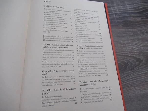 Kniha Dvacet let československé armády v osvobozeném státě – reprezentační a dokumentární vojenská monografie, vhodné pro sběratele militarií, prvorepublikové historie a branné politiky ČSR, kolektiv autorů, vydal Svaz čs. důstojnictva / Ministerstvo náro