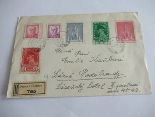 DALEŠICE V ČECHÁCH - R - 22.5.1946 - R + NÁRODNÍ ZÁLEPKA