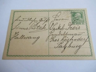 5 Heller - Korespondenční lístek s předtiskem - František Kaiserliche Koonigliche  - Rakousko